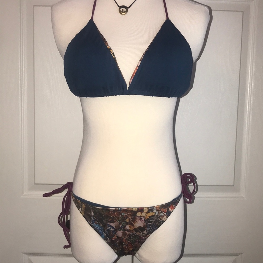 Snake Print Reversible Bikini - image 4